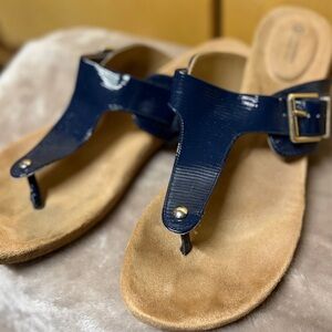 Stylish Navy Sandals with Buckle